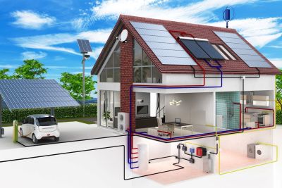 Plusenergiehaus mit Solar, Batteriespeicher, Wärmepumpe, Wallbox