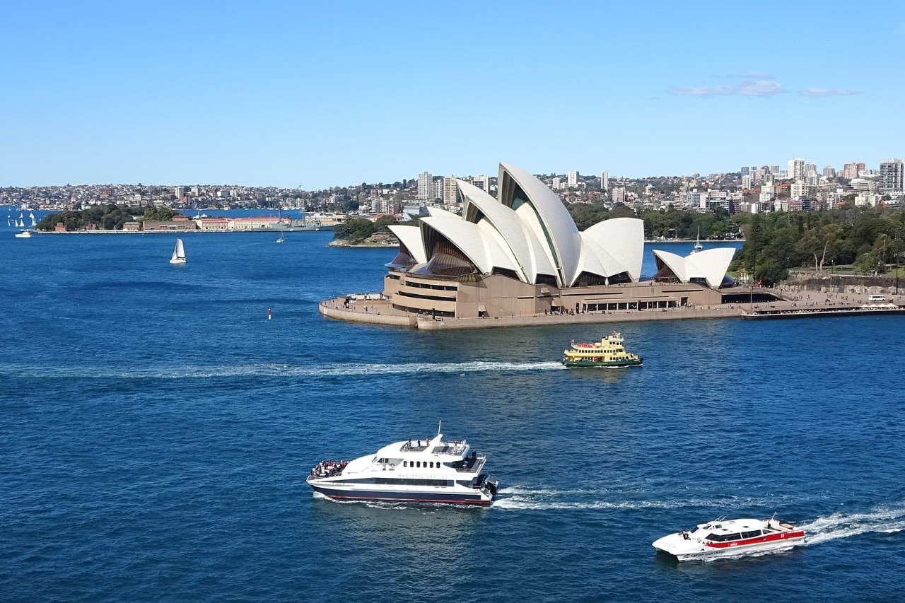 Sydney in Australien, Blick auf die Oper